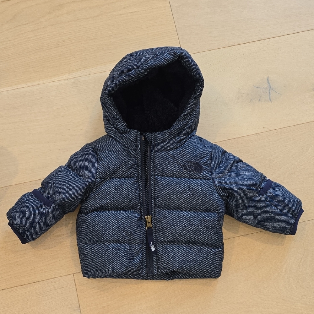 North Face Infant Hooded Puffer Jacket 0-3 Months